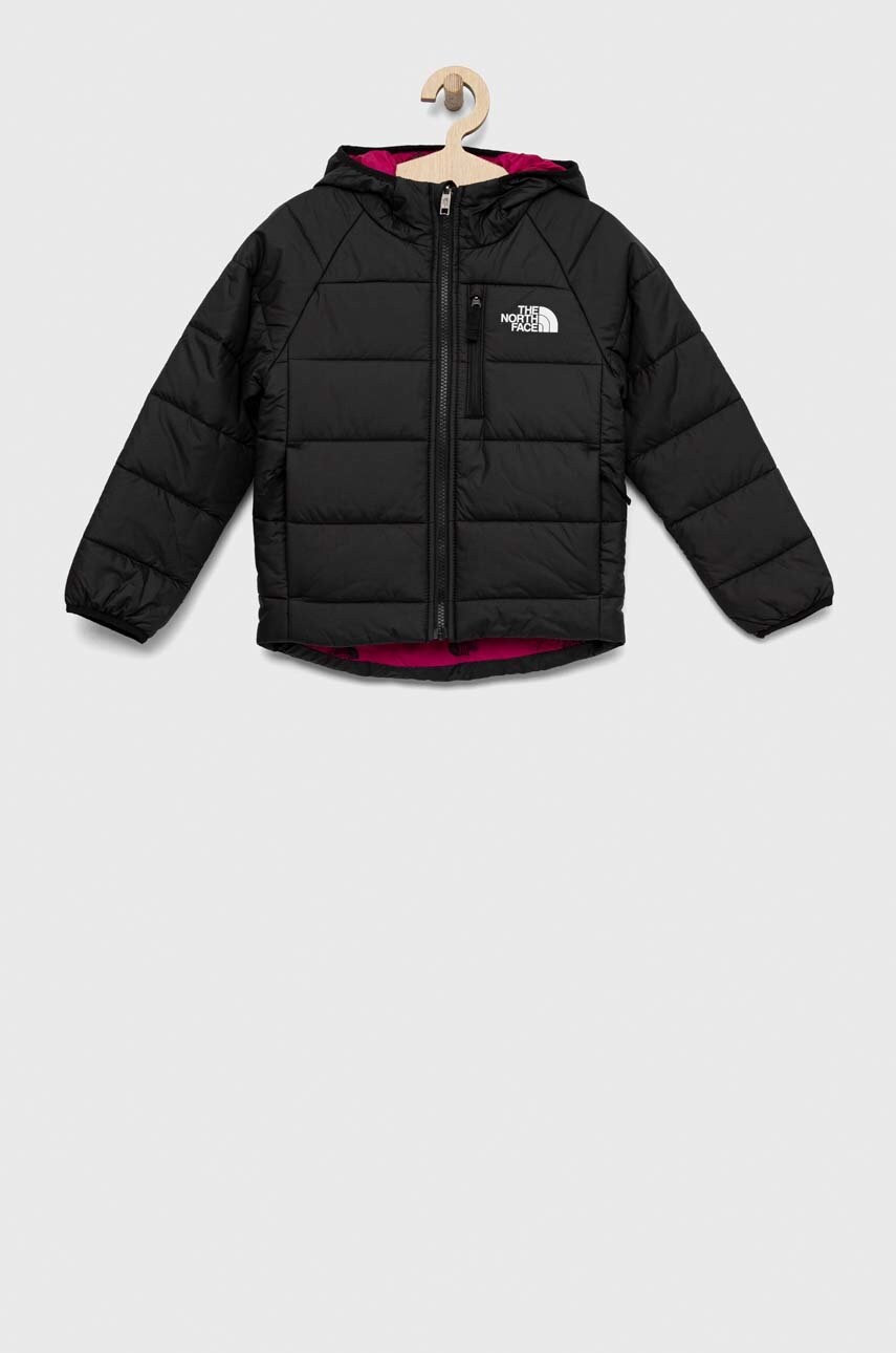 

Детская двусторонняя куртка The North Face цвет розовый
