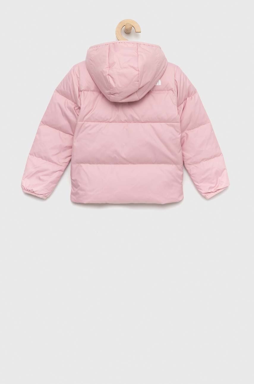 

дитяча пухова куртка The North Face колір рожевий
