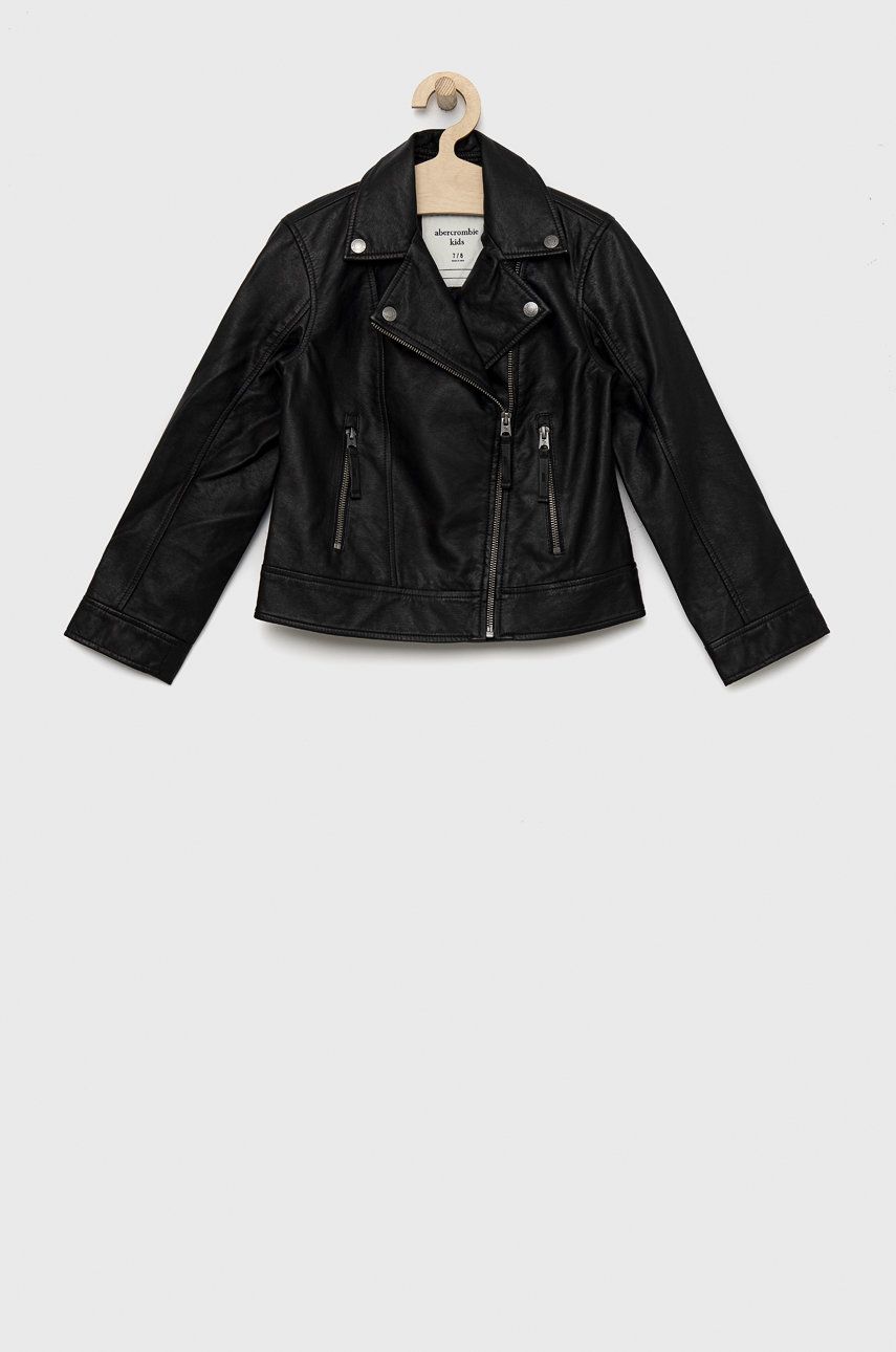 Abercrombie & Fitch geaca ramones pentru copii culoarea negru