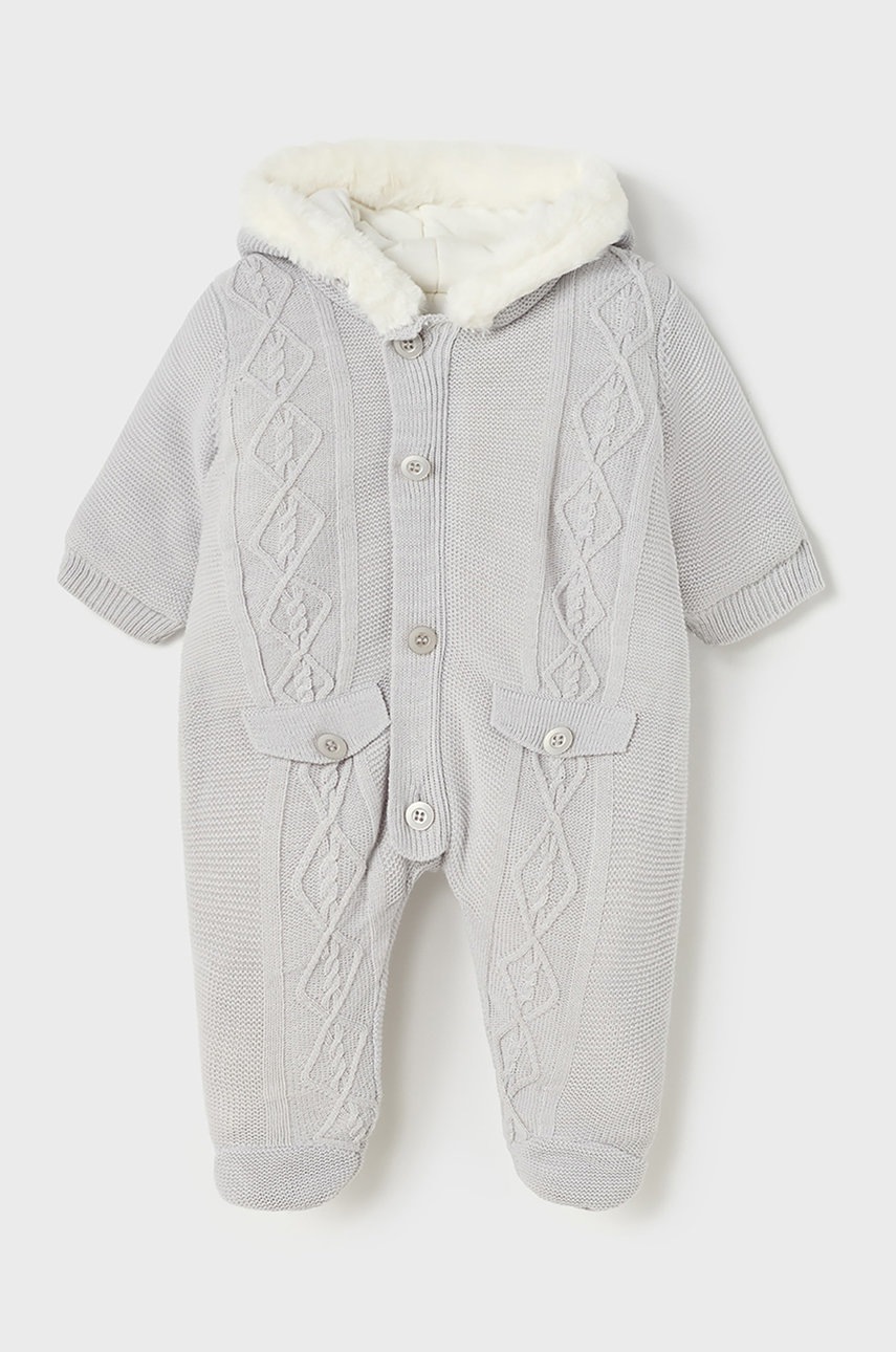 

Бебешки гащеризон Mayoral Newborn в сиво, Сив