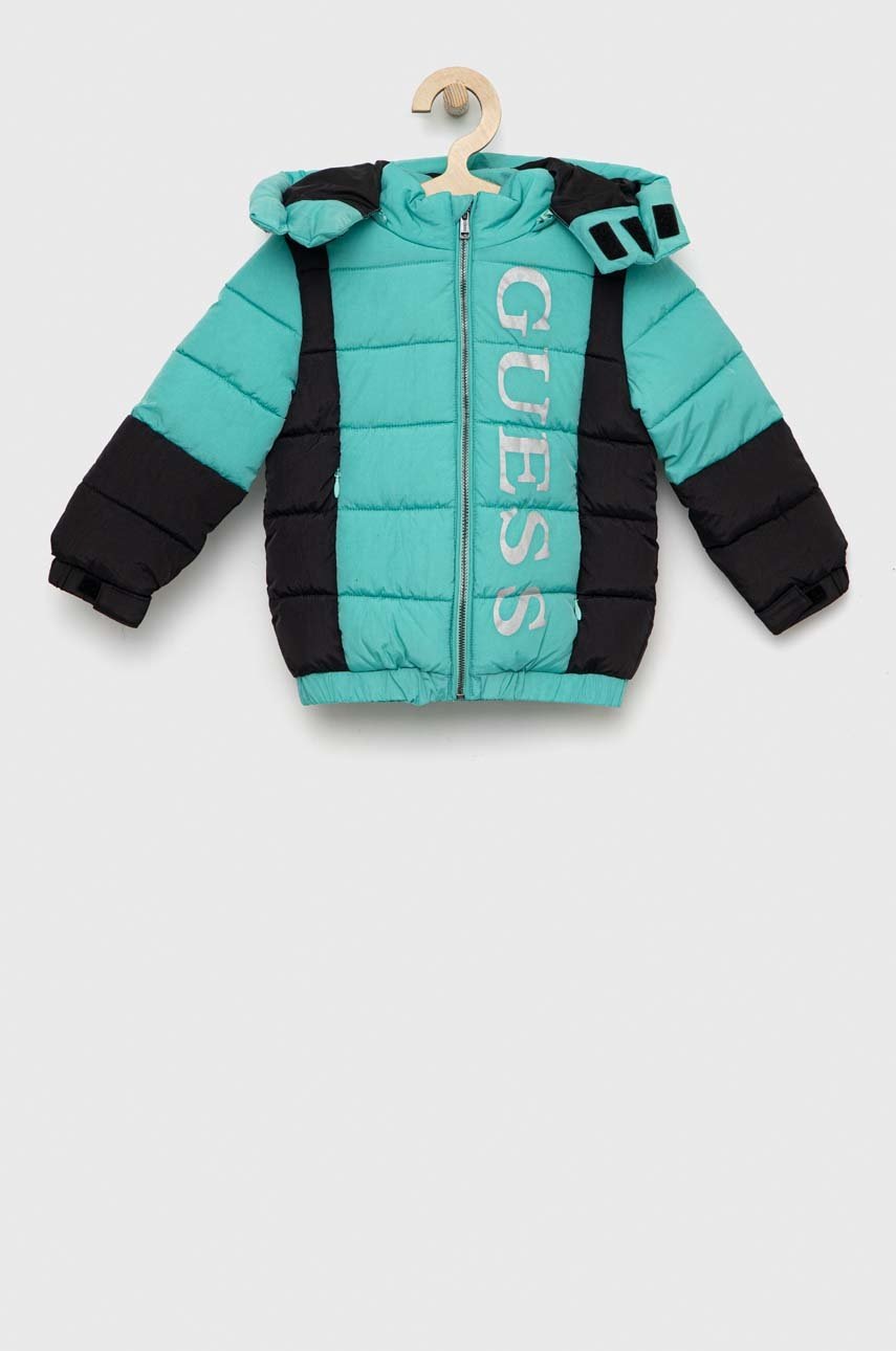 

Дитяча куртка Guess колір бірюзовий