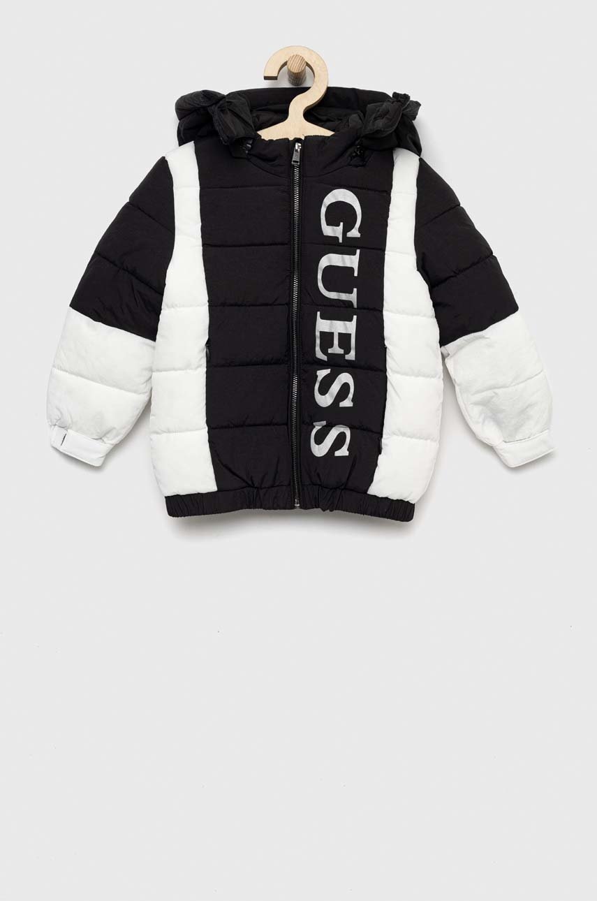 

Детско яке Guess в черно, Черен