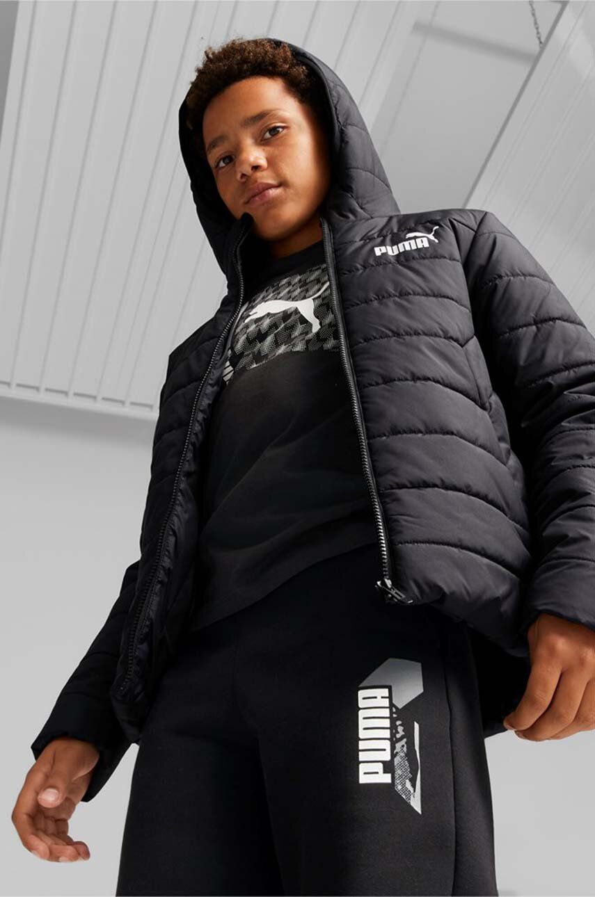 Dětská bunda Puma černá barva - černá -  Hlavní materiál: 100% Polyester Podšívka: 100% Po