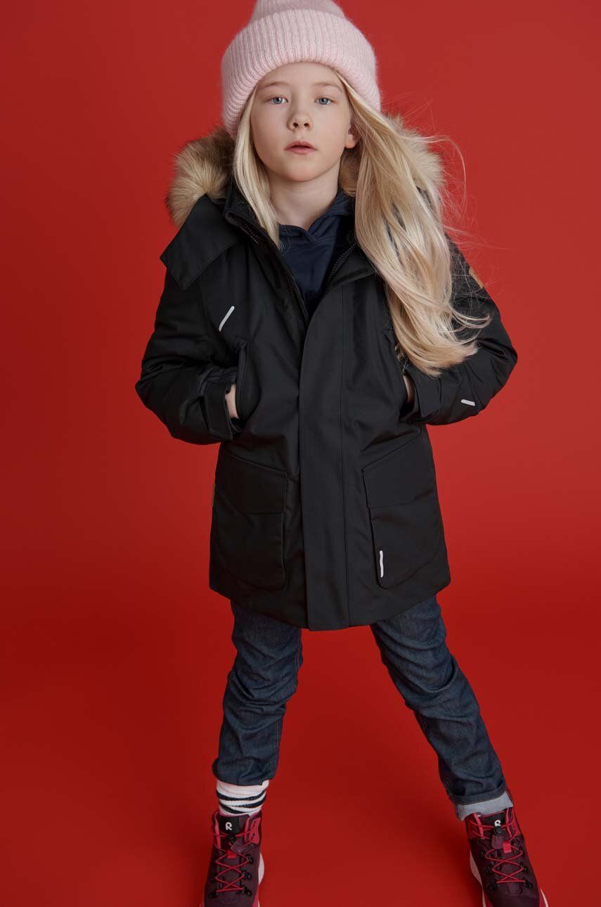 Dětská péřová bunda Reima černá barva - černá - Hlavní materiál: 100 % Polyamid Podšívka: 100 %