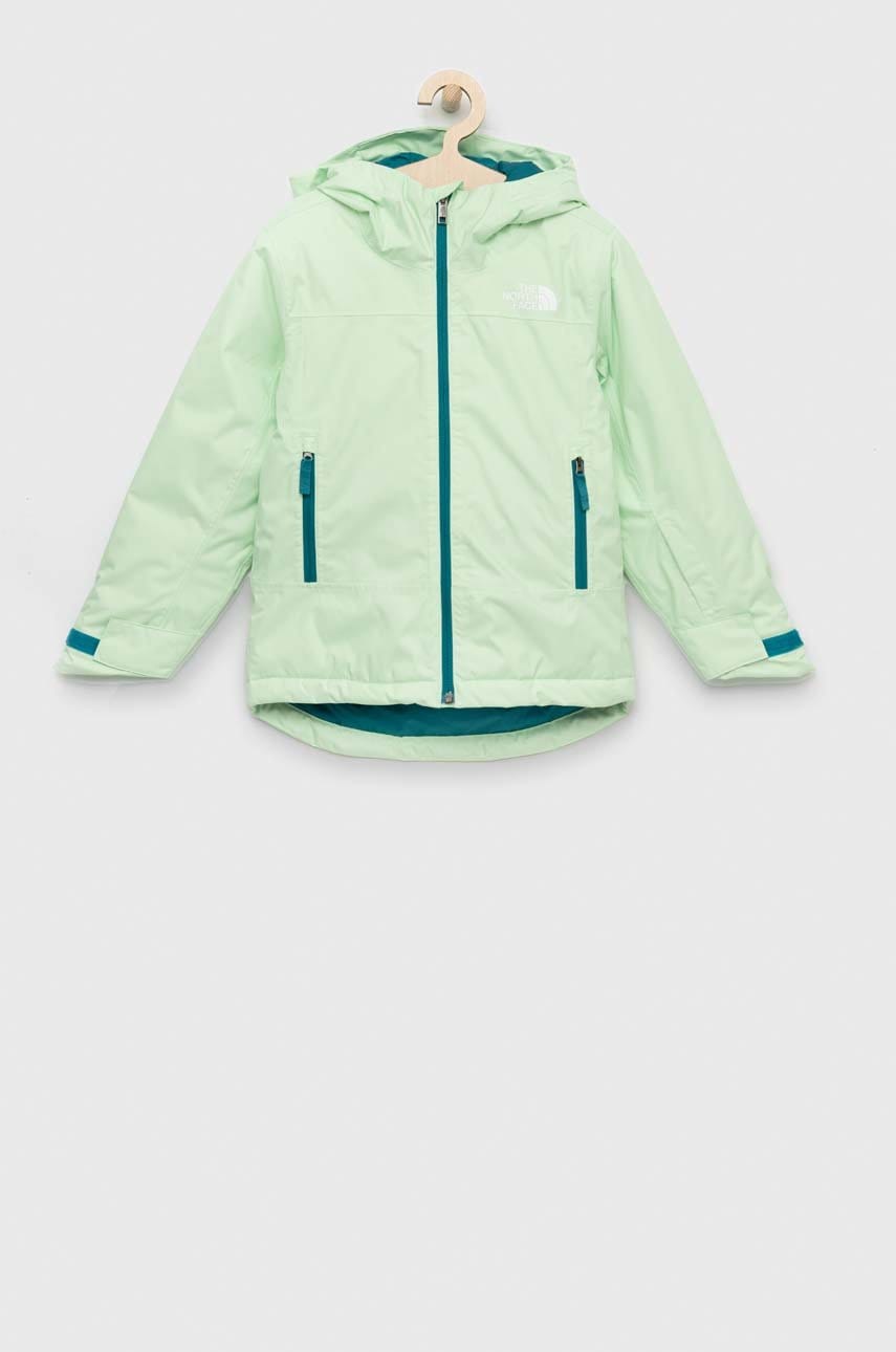 The North Face geaca de schi pentru copii culoarea verde