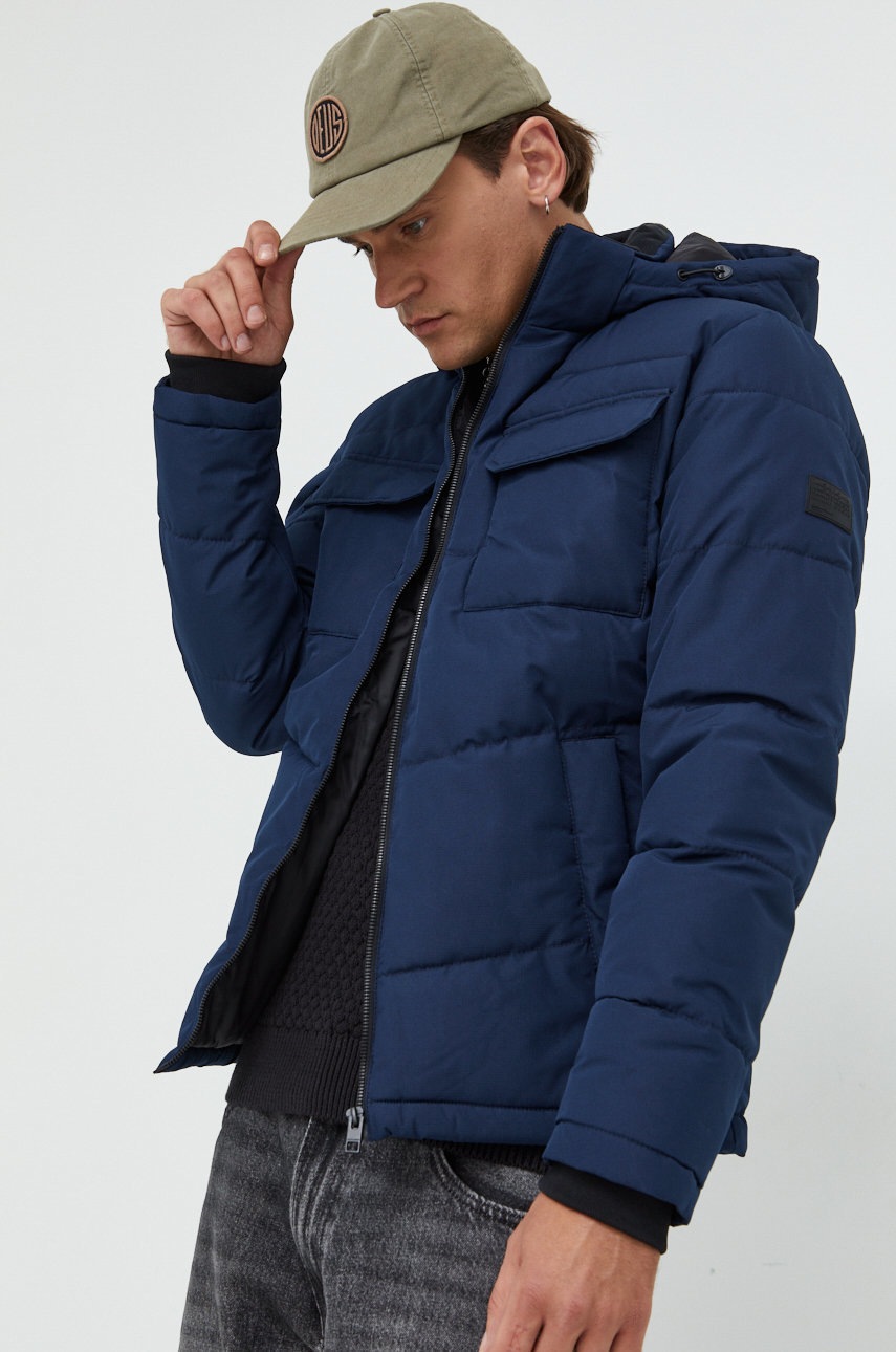 

Яке Jack & Jones в тъмносиньо със зимна изолация, Тъмносин