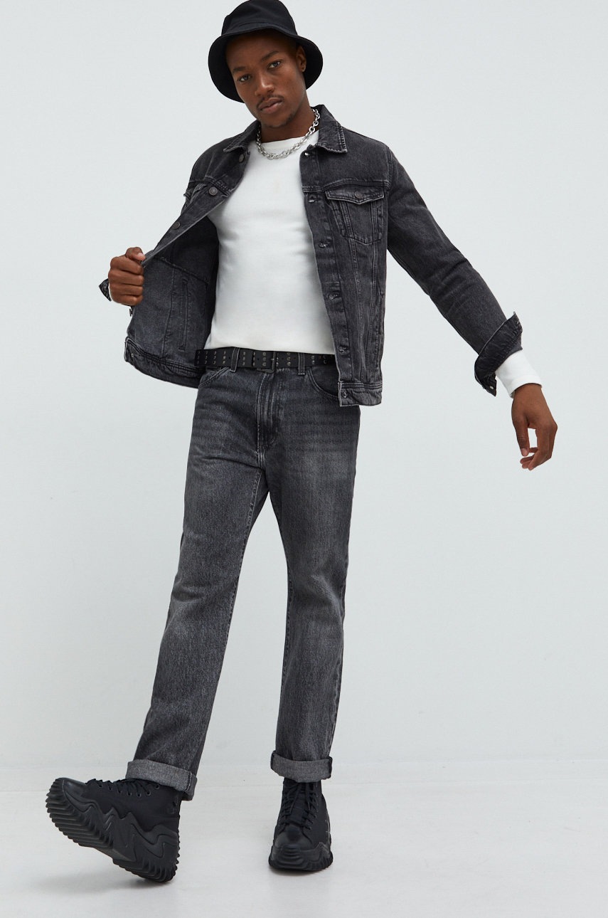 

Джинсовая куртка Jack & Jones мужская цвет серый переходная
