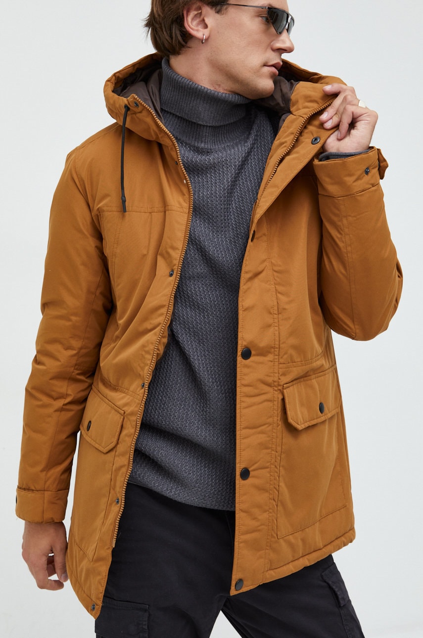 Jack & jones geaca barbati, culoarea maro, de iarna