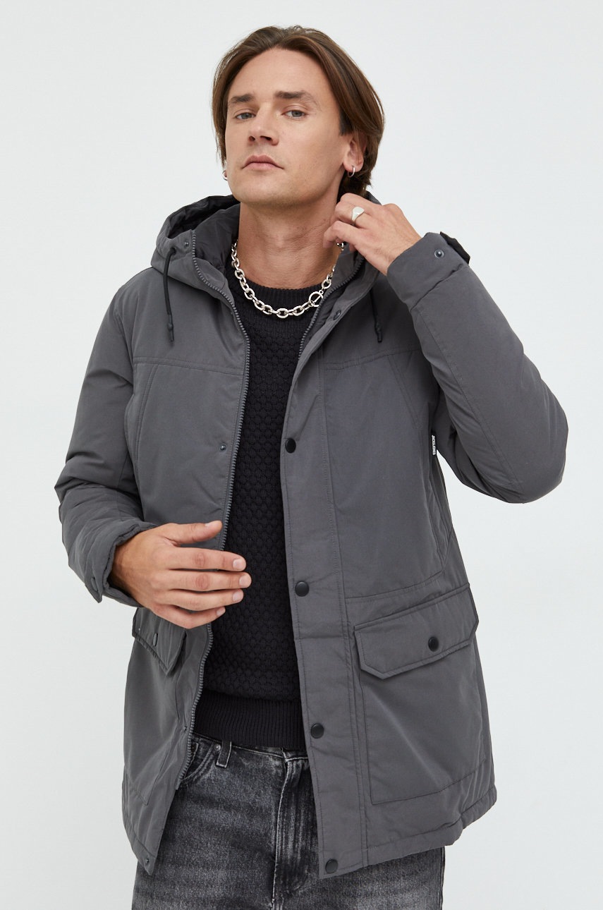 

Куртка Jack & Jones чоловіча колір сірий зимова