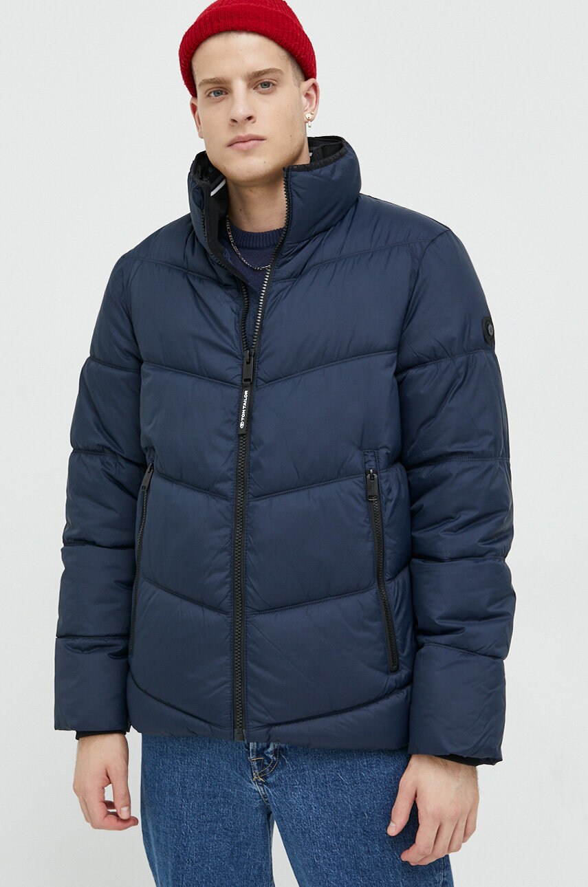 Tom tailor geaca barbati, culoarea albastru marin, de iarna, oversize