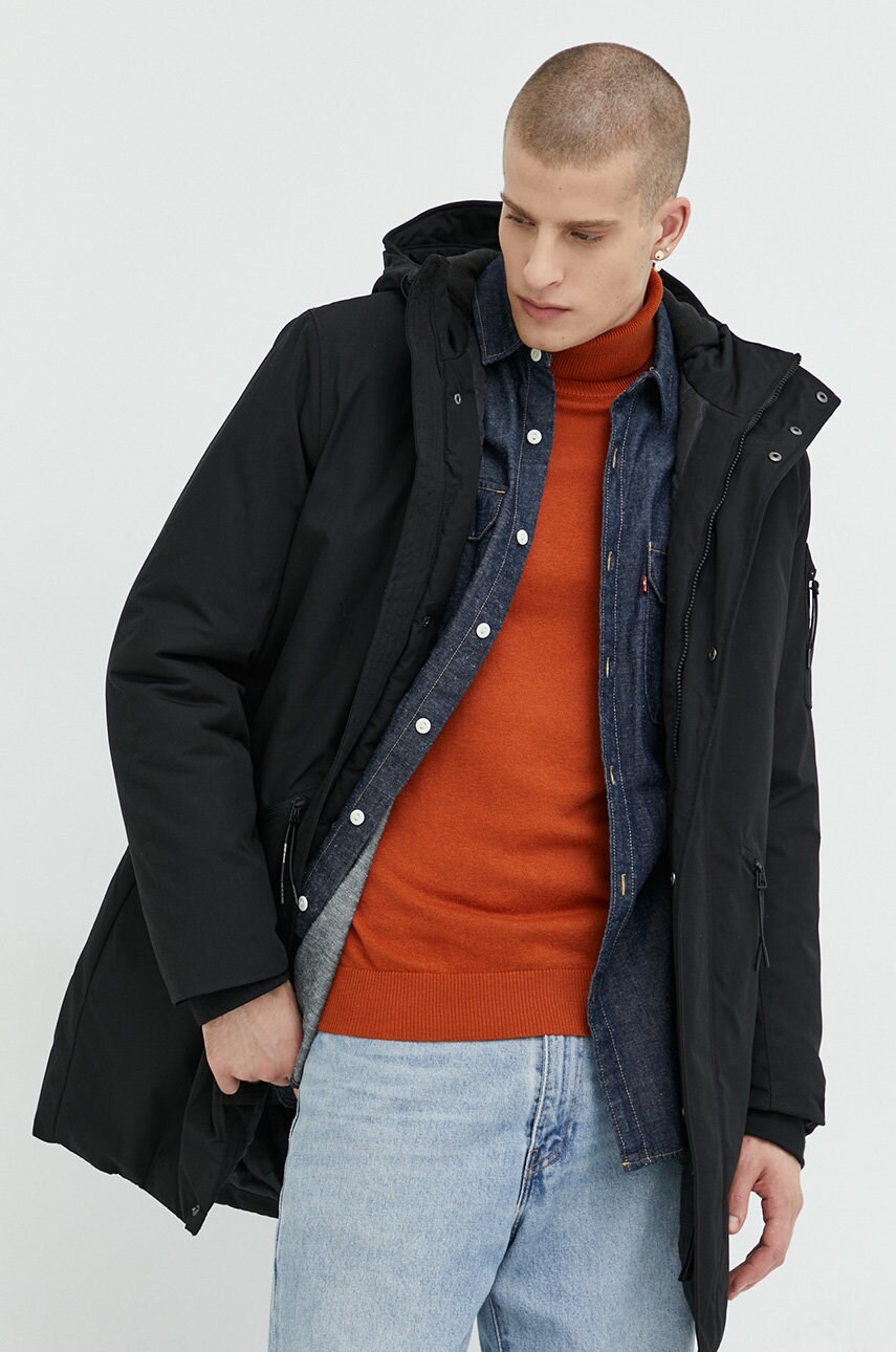 Tom tailor hanorac barbati, culoarea negru, de tranzitie