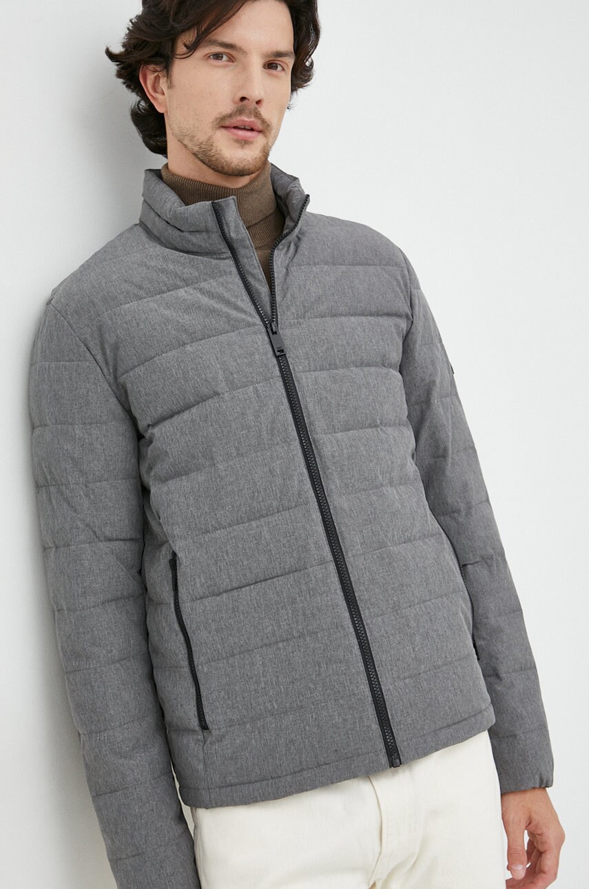 Dkny geaca barbati, culoarea gri, de tranzitie