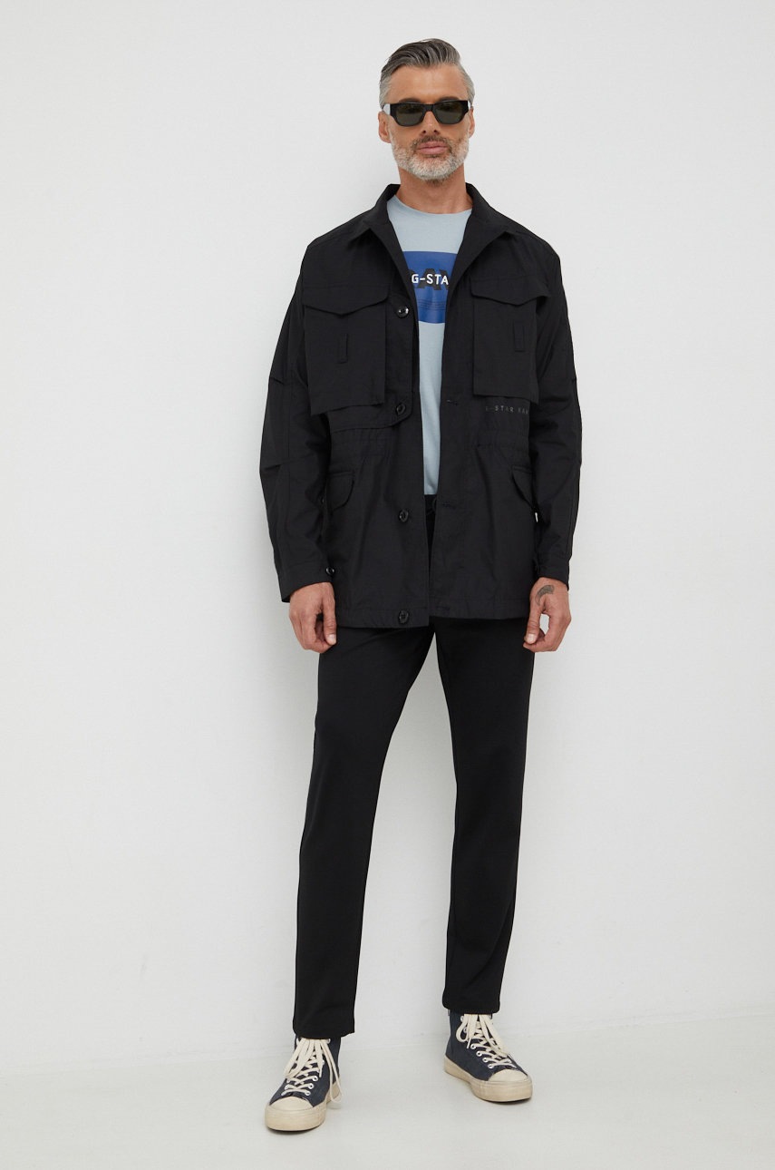 

Куртка G-Star Raw мужская цвет чёрный переходная oversize