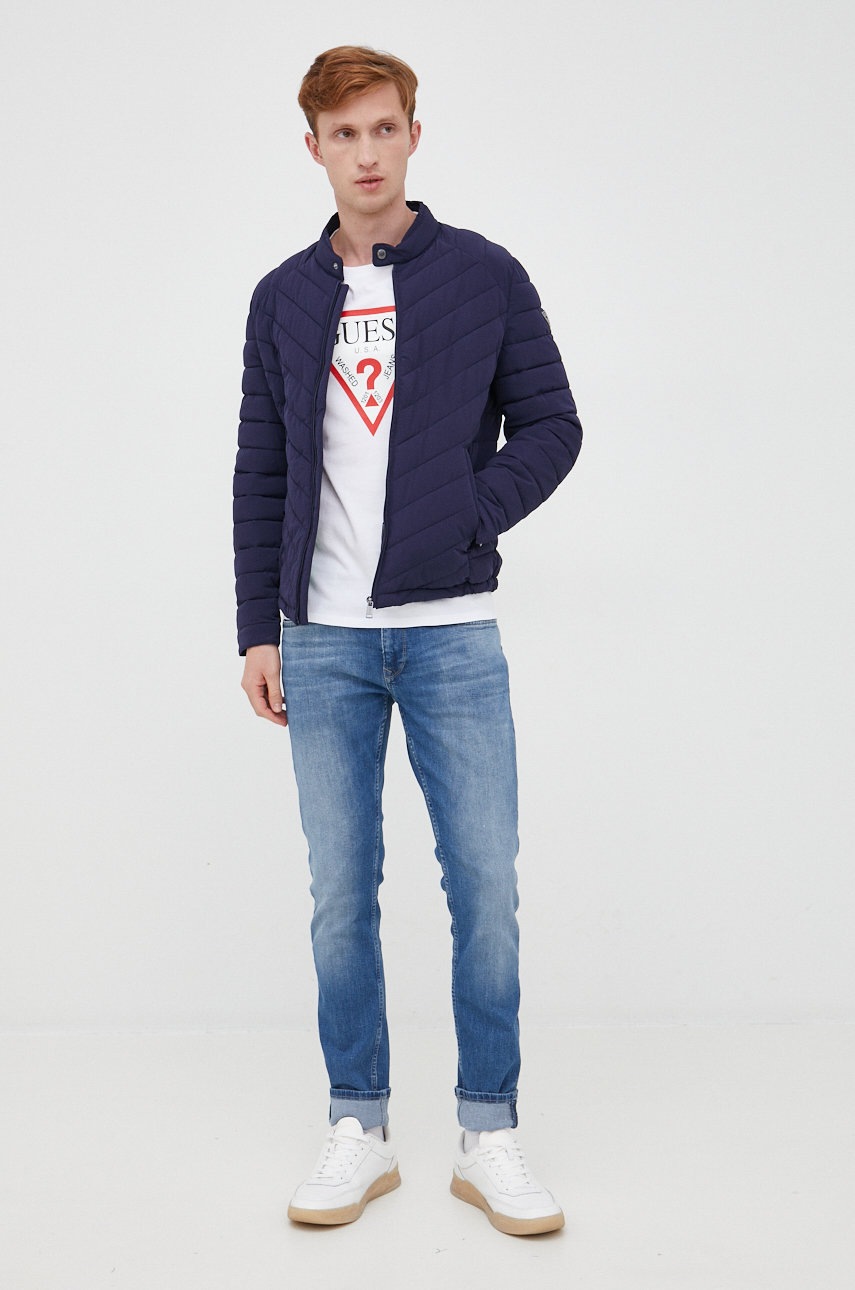 

Куртка Guess мужская цвет синий зимняя