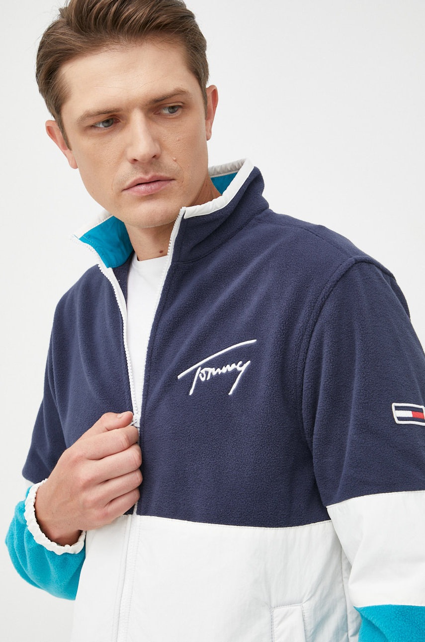 

Яке Tommy Jeans в тъмносиньо с преходна изолация, Тъмносин