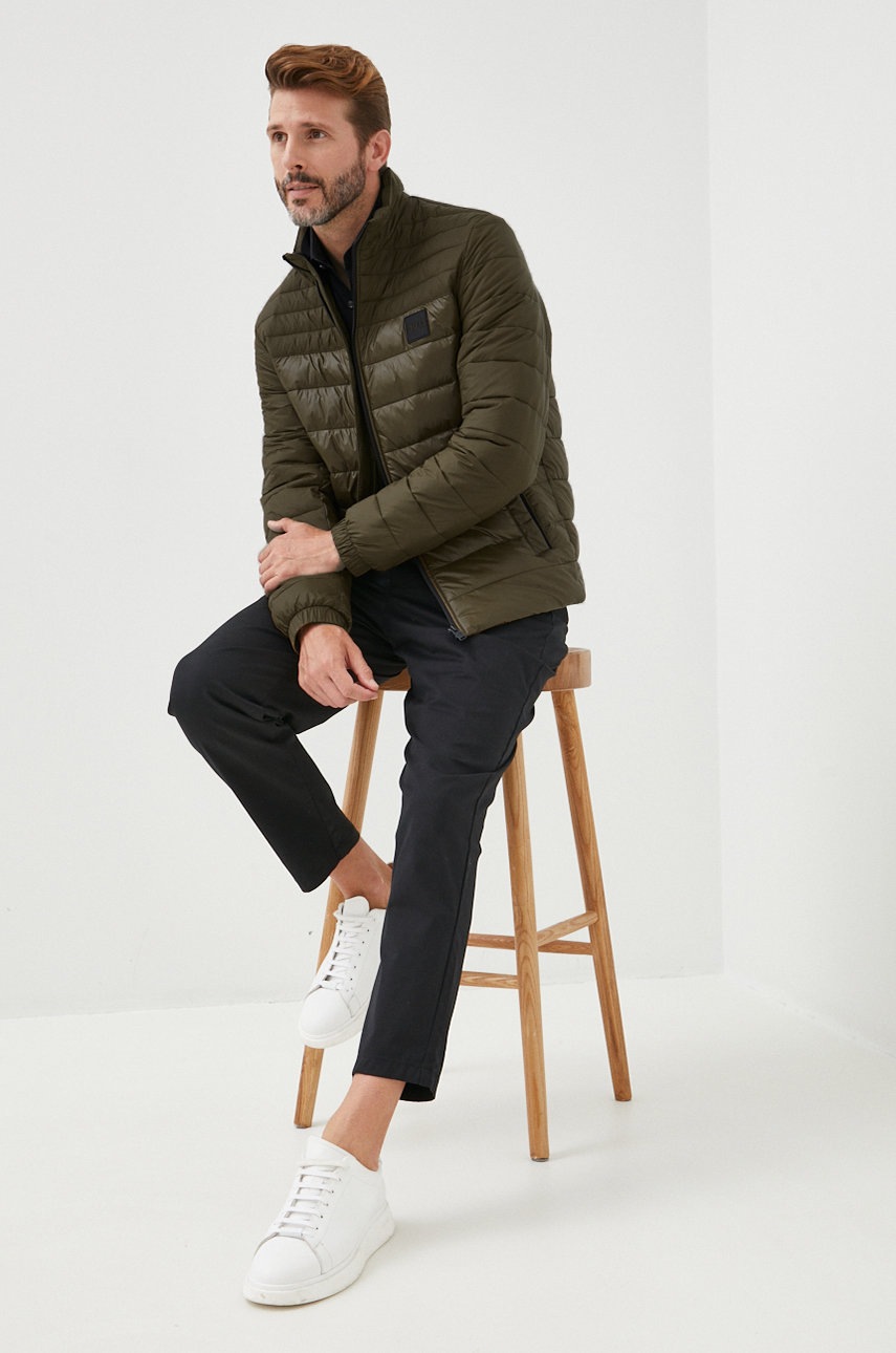 

Куртка BOSS Boss Casual мужская цвет зелёный переходная