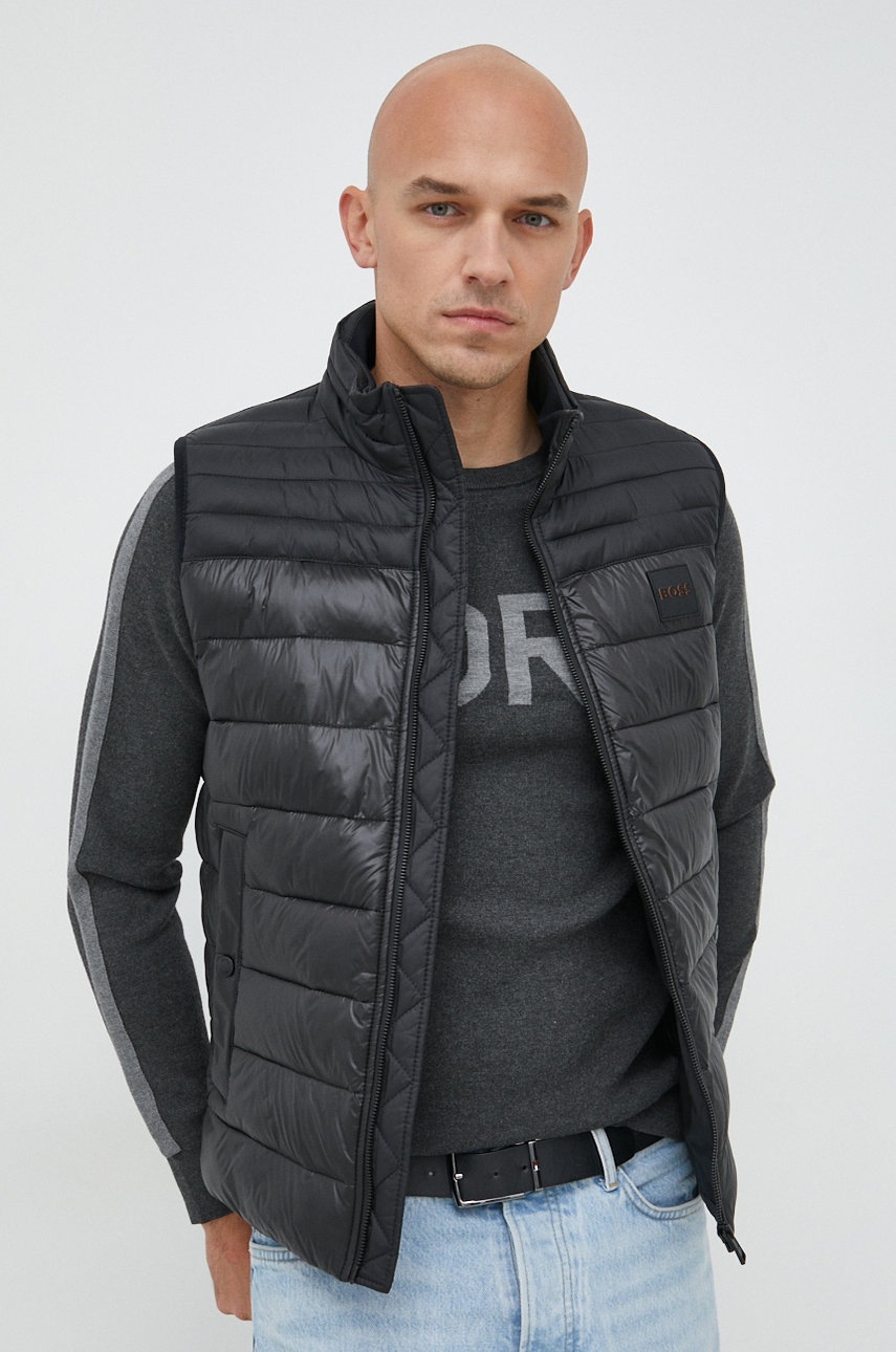 

Безрукавка BOSS Boss Casual мужская цвет чёрный переходная