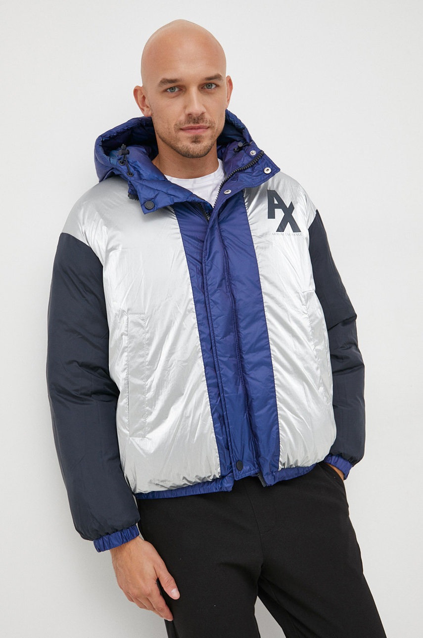 

Двусторонняя куртка Armani Exchange мужская цвет синий зимняя