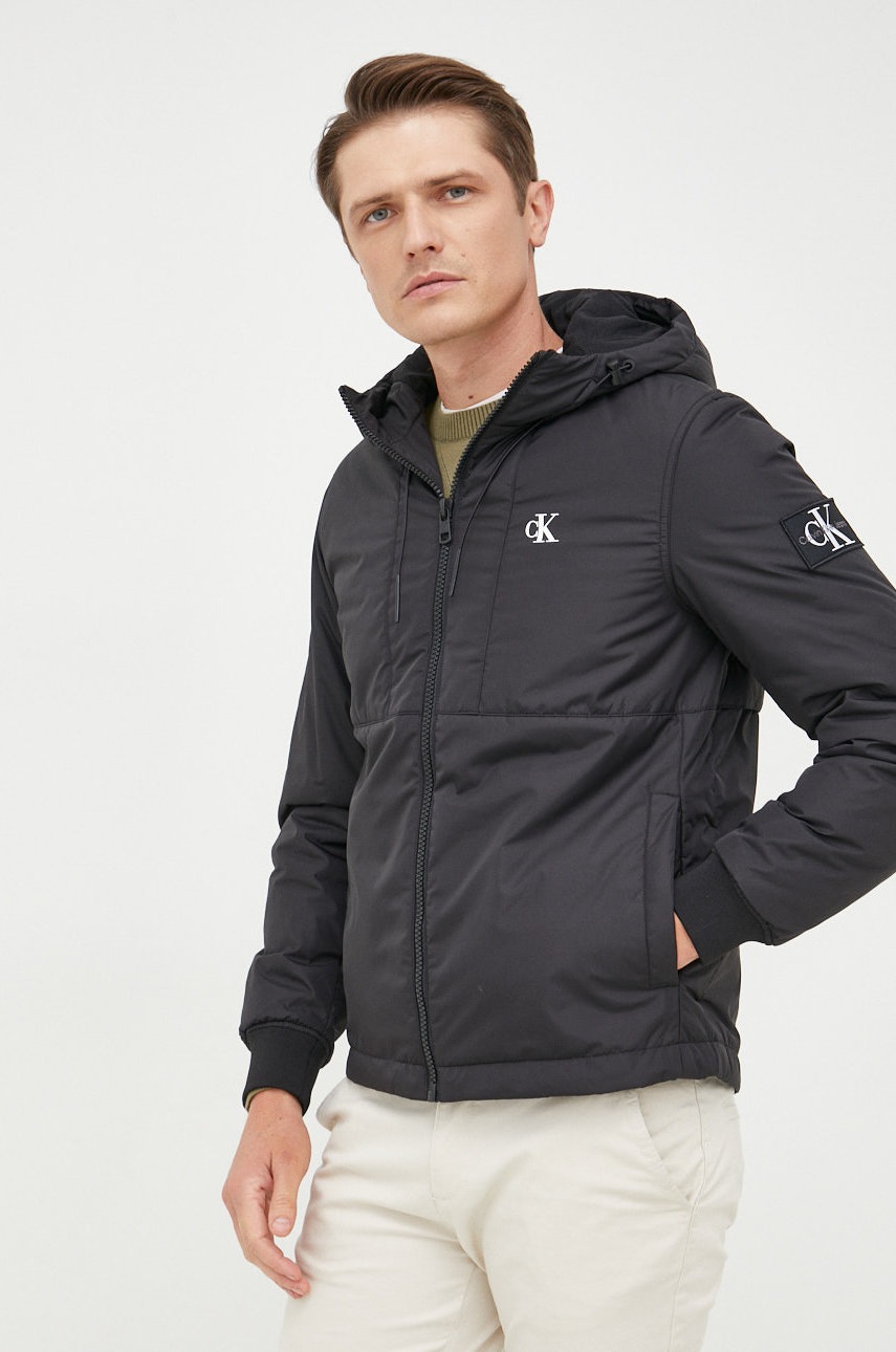 

Яке Calvin Klein Jeans в черно с преходна изолация, Черен