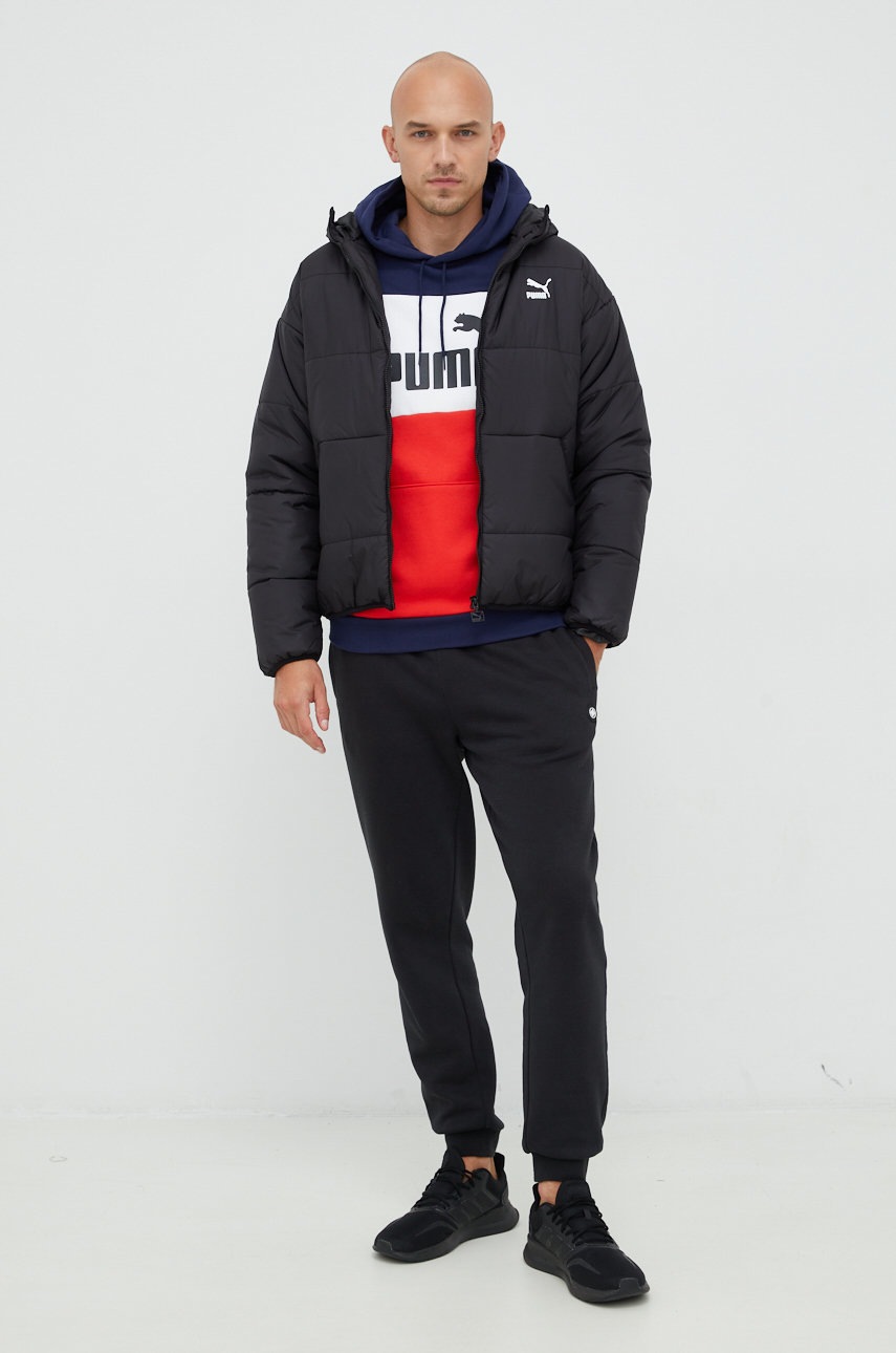 

Куртка Puma чоловіча колір чорний зимова oversize