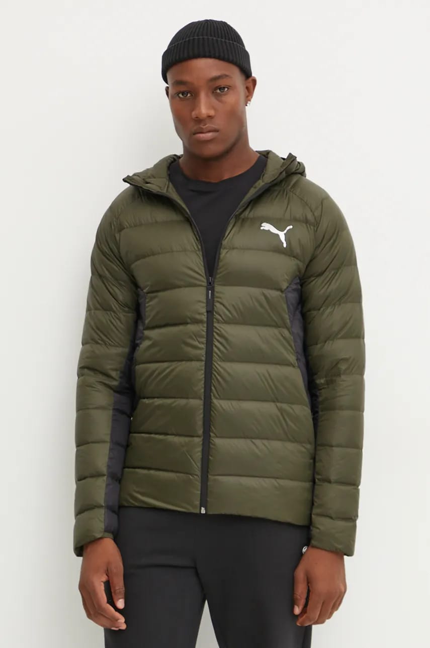 Puma geaca de puf barbati, culoarea verde Puma geaca de puf barbati, culoarea verde