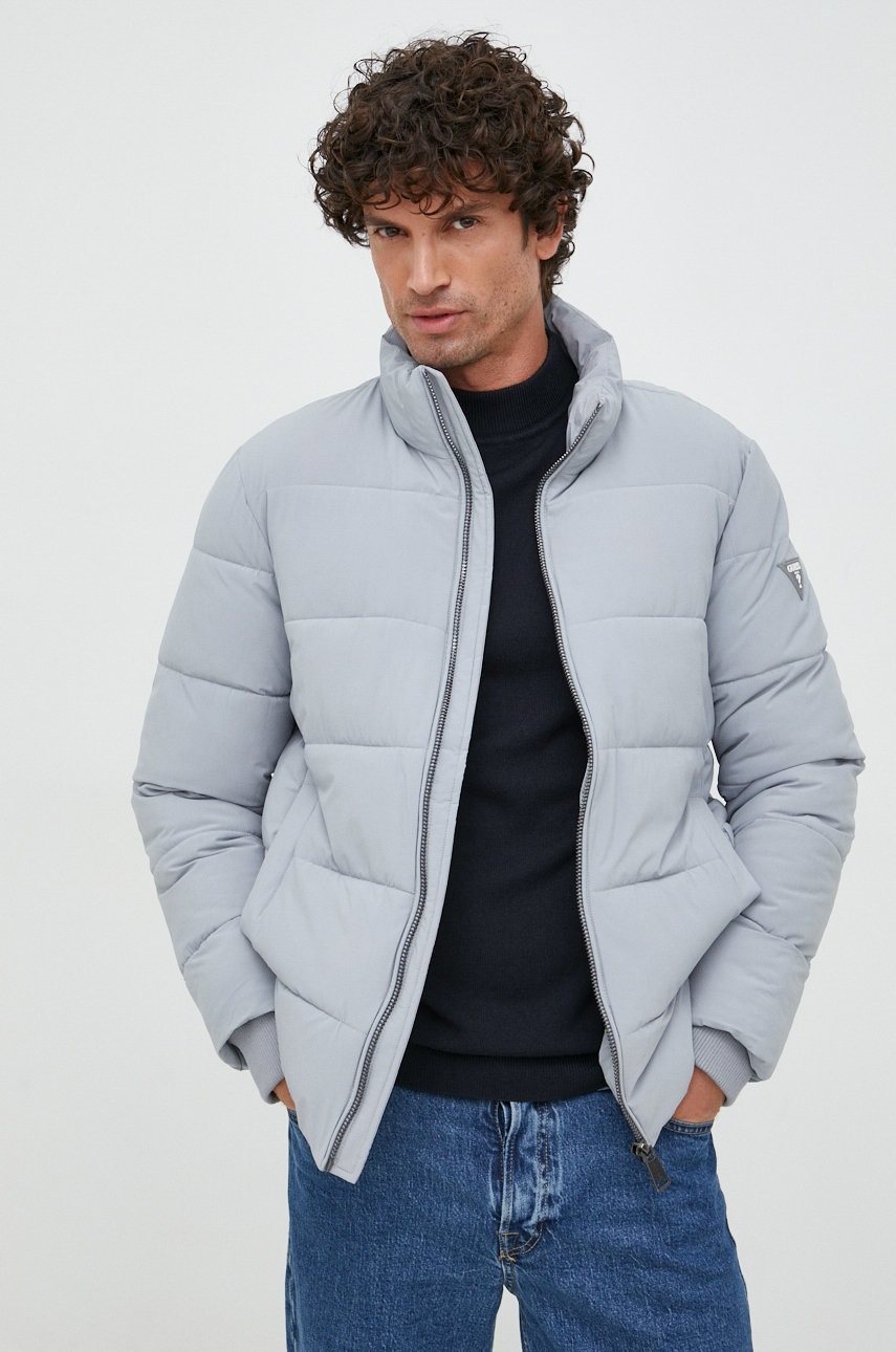 

Куртка Guess чоловіча колір сірий зимова