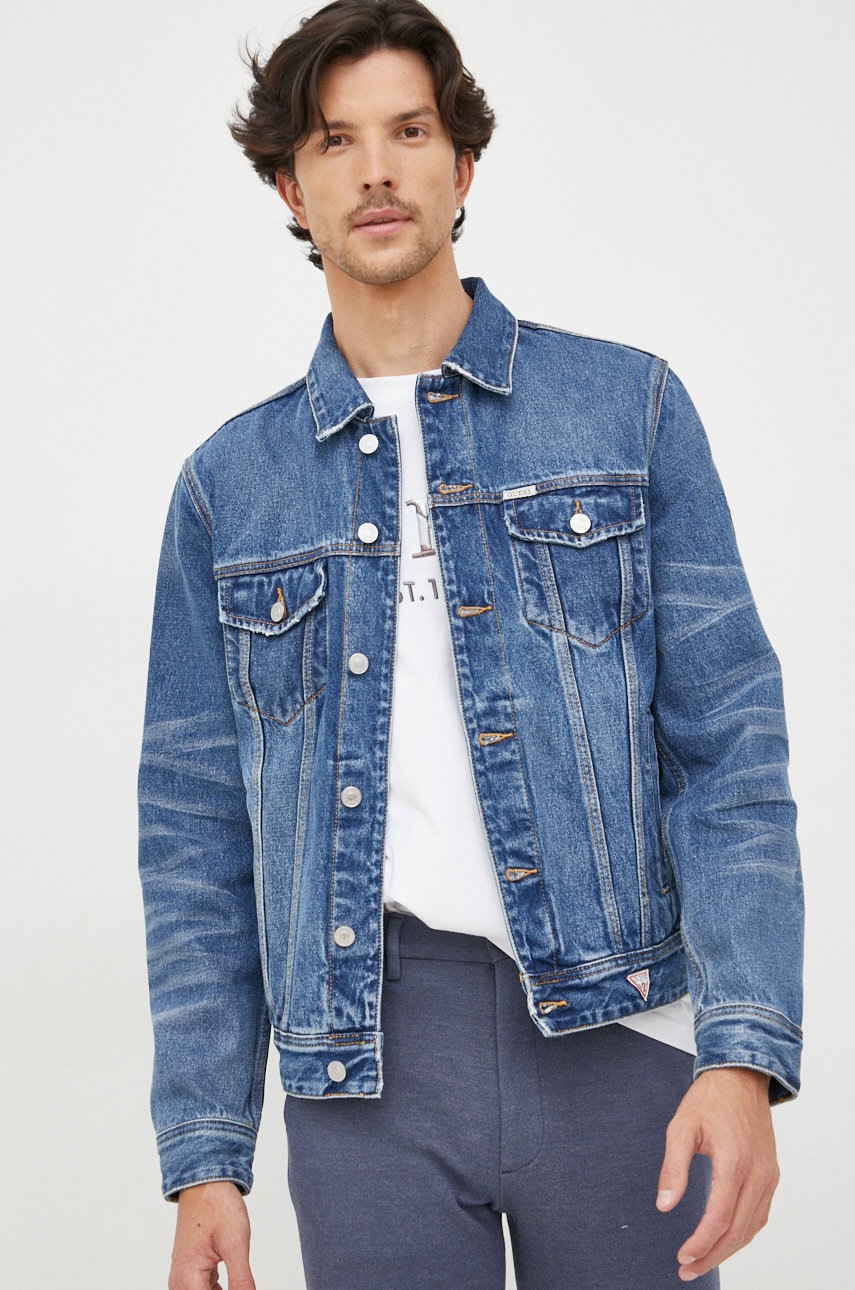 

Бавовняна джинсова куртка Guess перехідна
