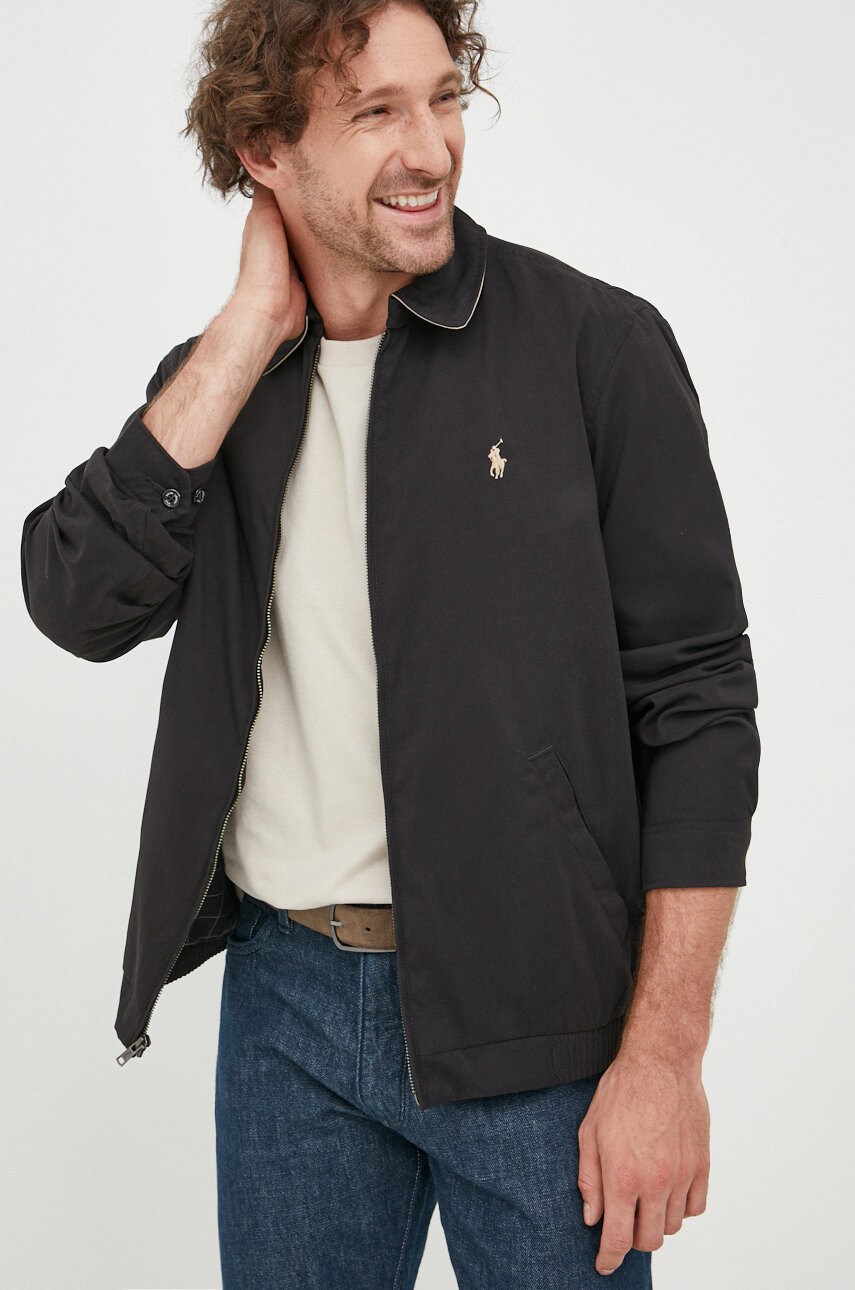 Levně Bunda Polo Ralph Lauren pánská, černá barva, přechodná, 710548506003