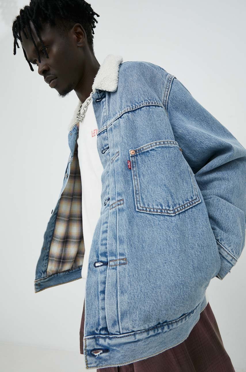 Levi's geaca jeans barbati, de tranzitie, oversize