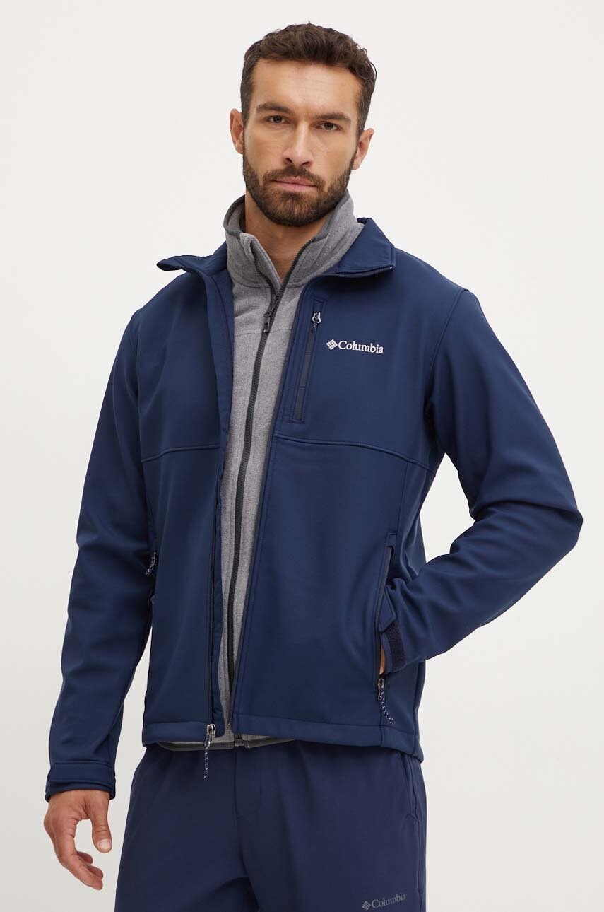 Columbia jacheta de exterior Ascender Softshell culoarea albastru marin Columbia jacheta de exterior Ascender Softshell culoarea albastru marin