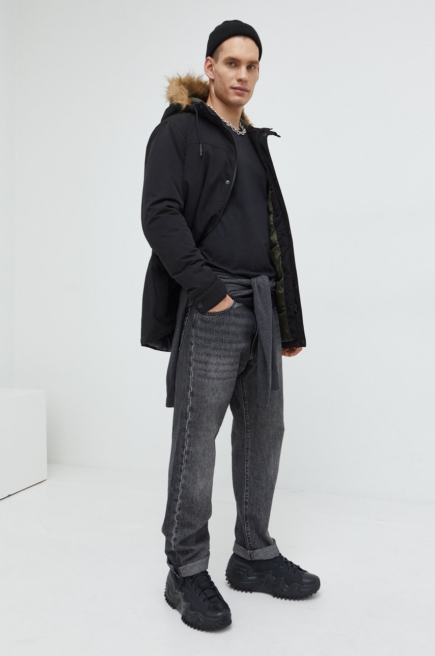 

Парка Produkt by Jack & Jones чоловіча колір чорний зимова