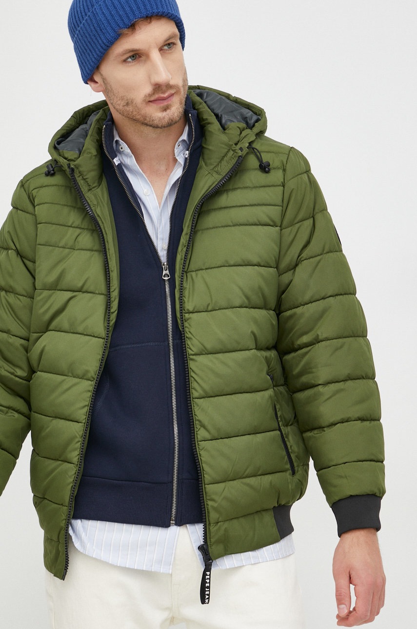 

Яке Pepe Jeans в зелено със зимна изолация, Зелен