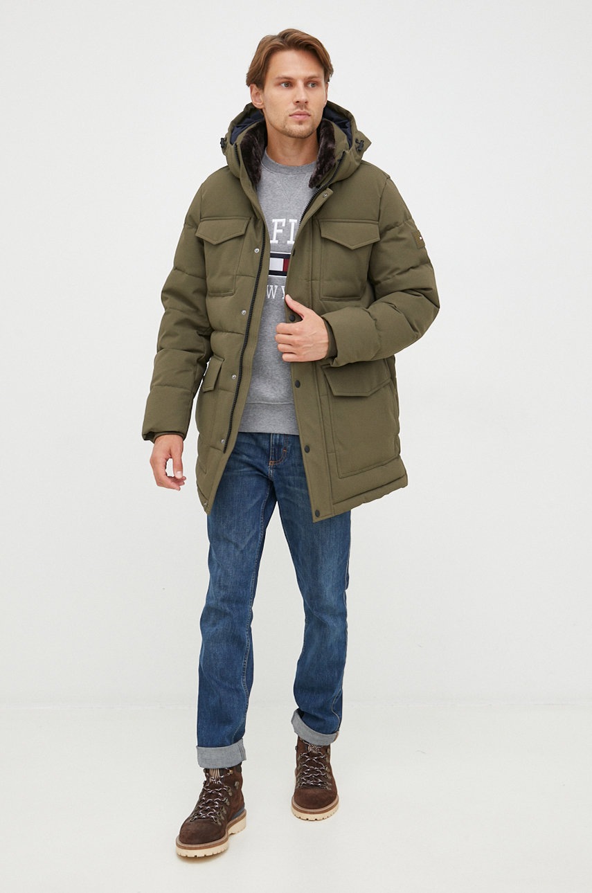 

Куртка Tommy Hilfiger чоловіча колір зелений зимова