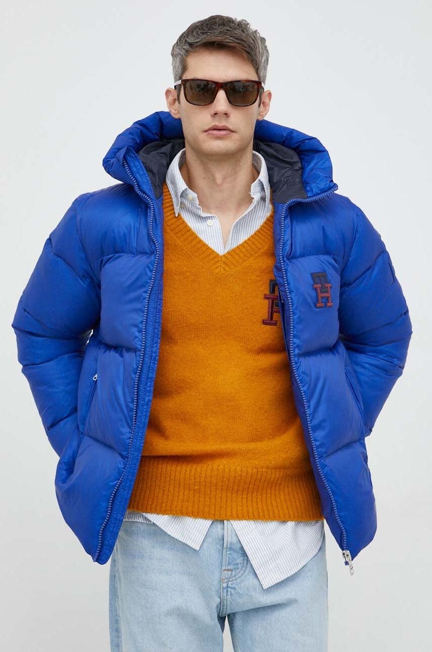 

Пухено яке Tommy Hilfiger със зимна изолация, Син