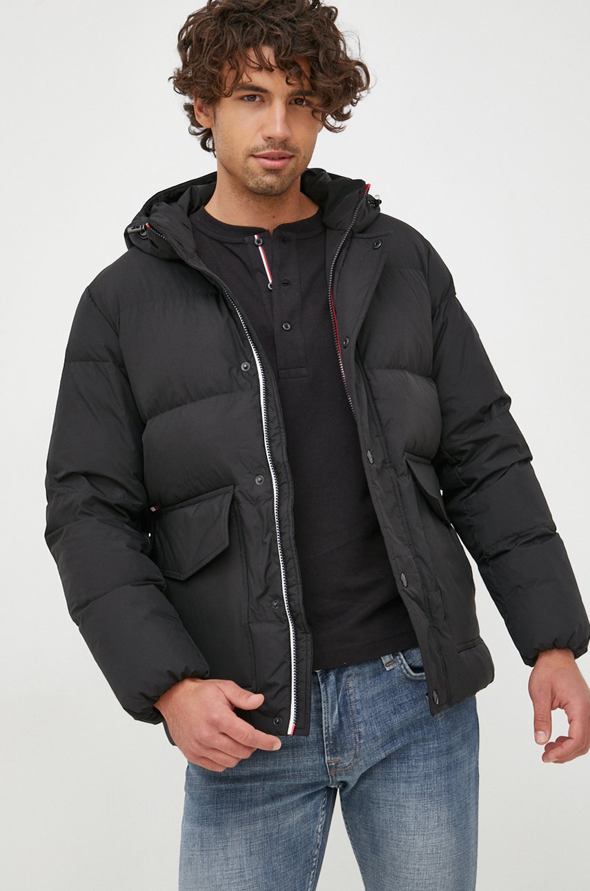 

Куртка Tommy Hilfiger чоловіча колір чорний зимова oversize