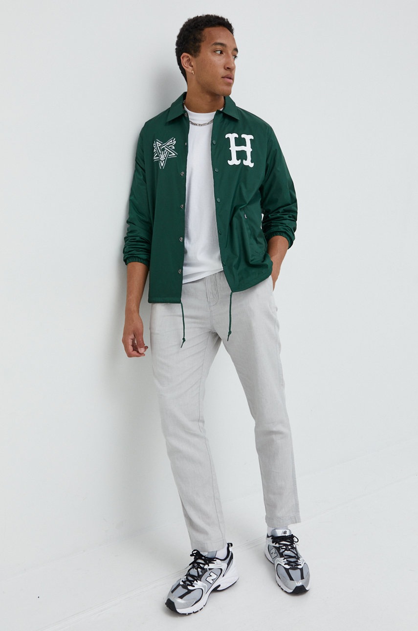 

Куртка HUF X Trasher мужская цвет зелёный переходная