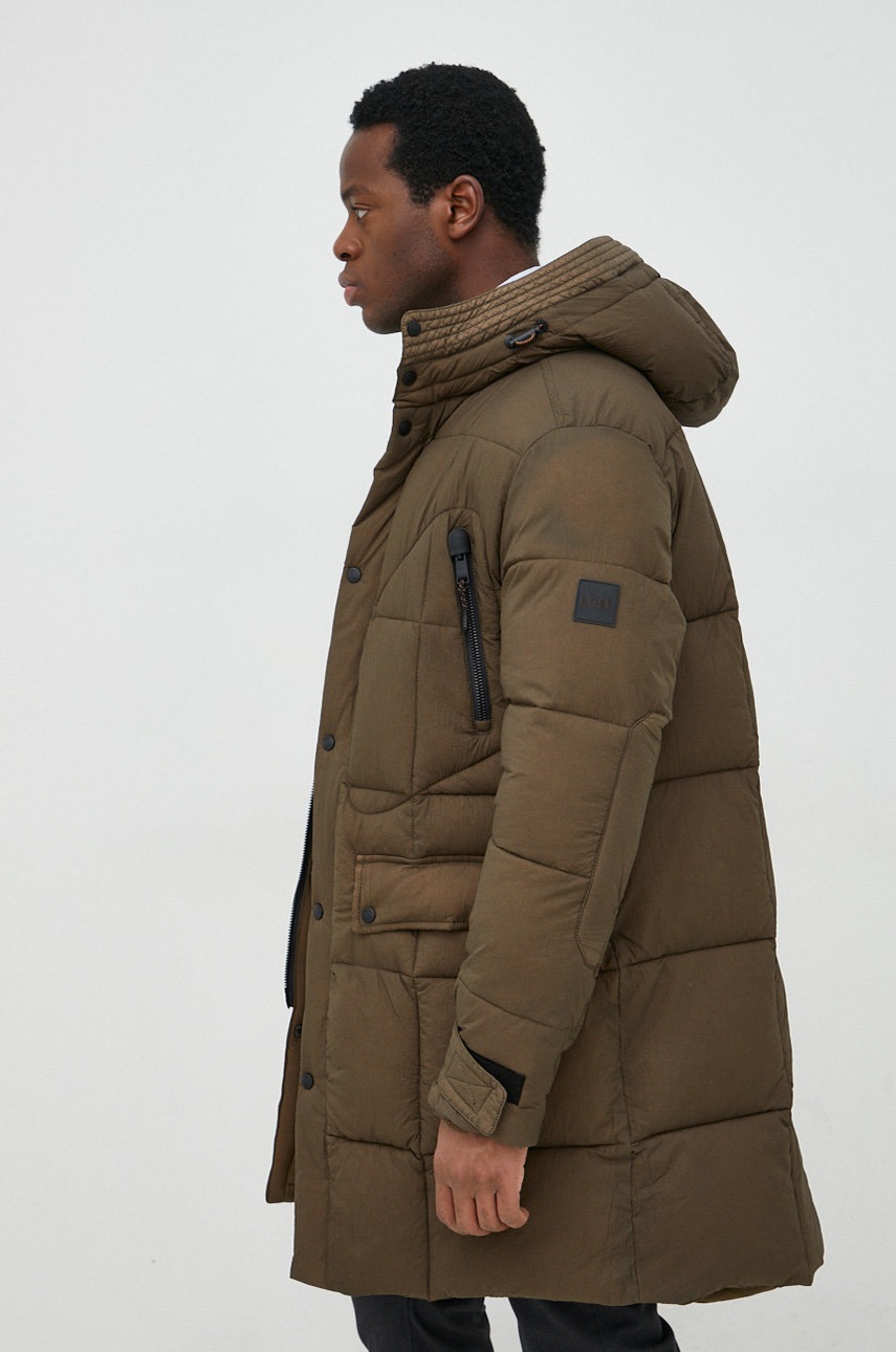 

Яке BOSS Boss Casual в зелено със зимна изолация, Зелен