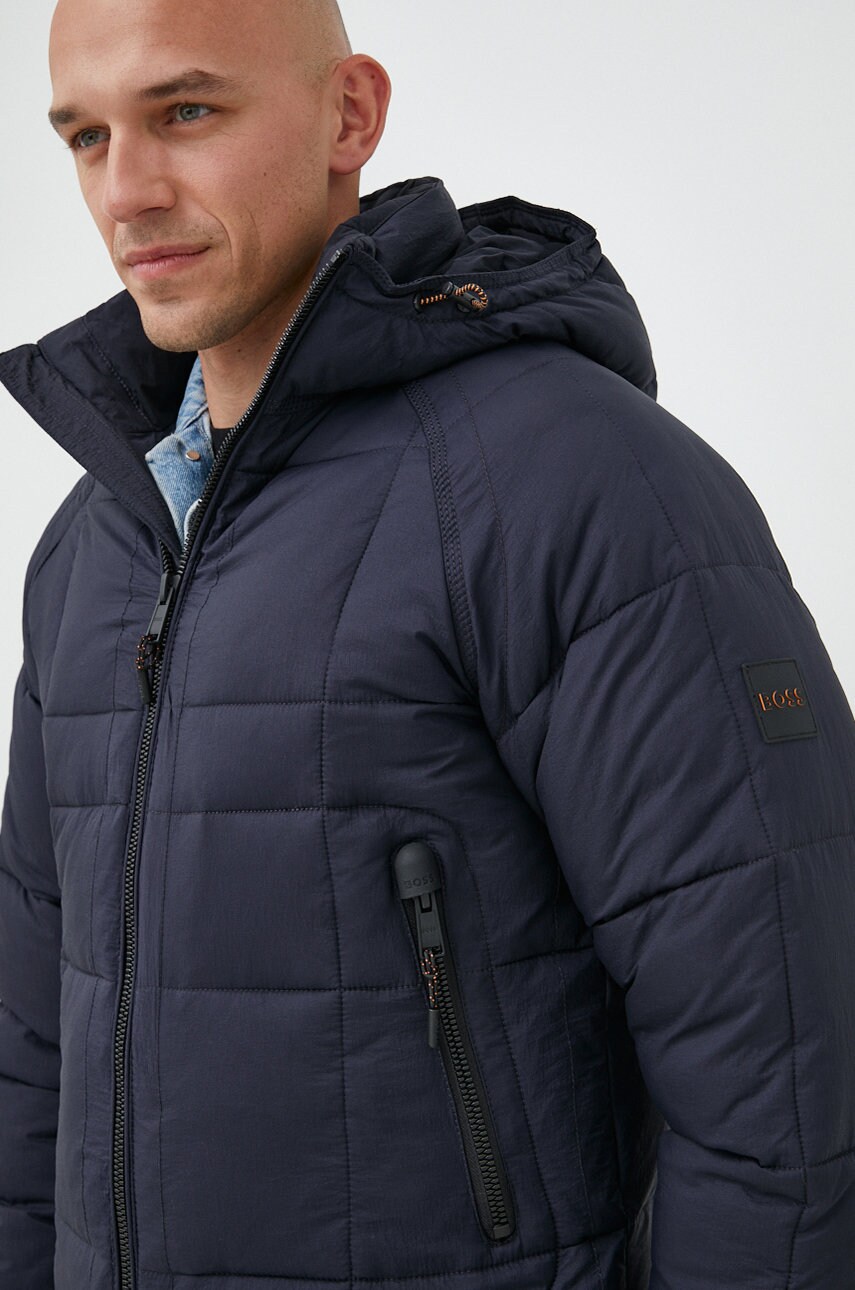 Boss boss casual culoarea albastru marin, de iarna