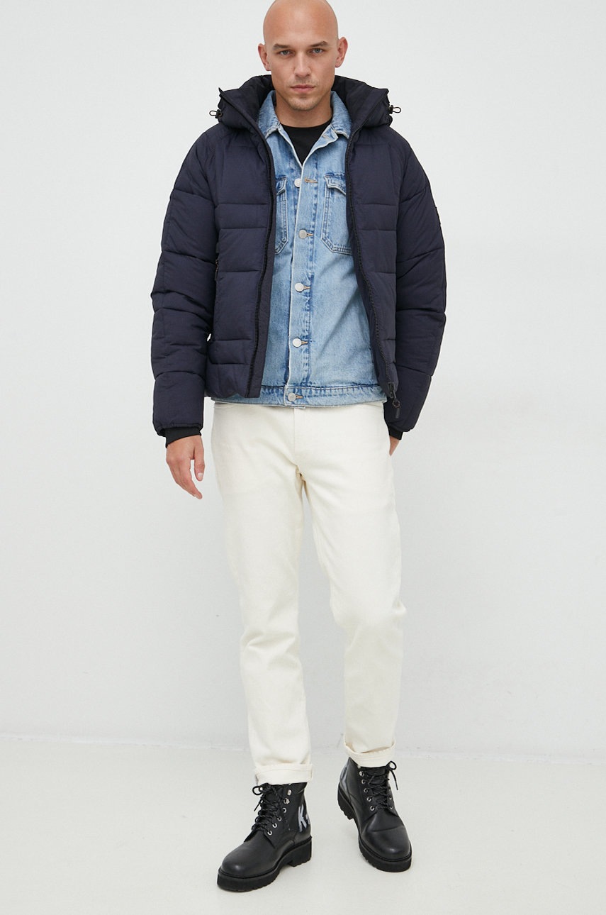 

BOSS Куртка Boss Casual цвет синий зимняя