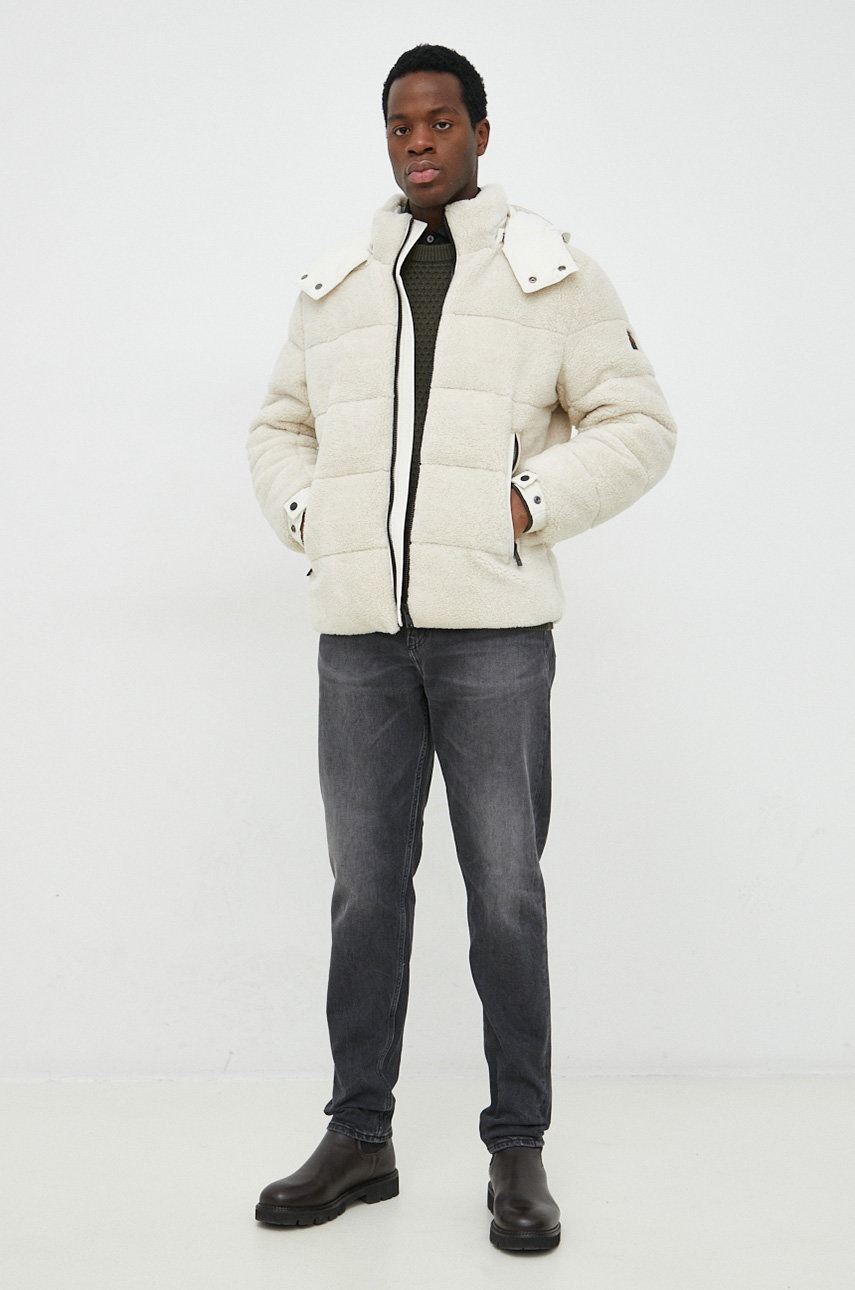 

Куртка BOSS BOSS CASUAL мужская цвет бежевый зимняя