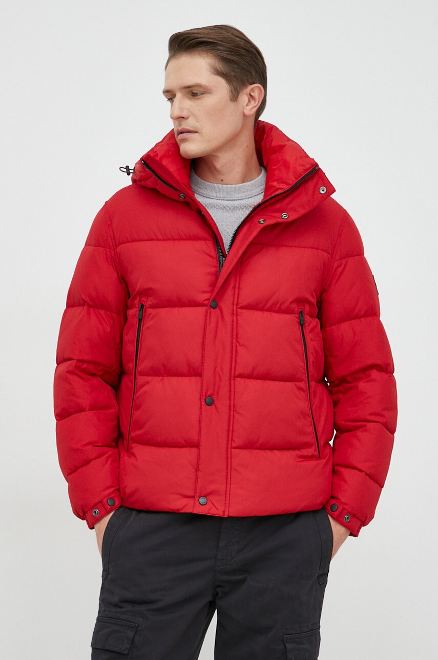 Boss geaca boss casual barbati, culoarea rosu, de iarna