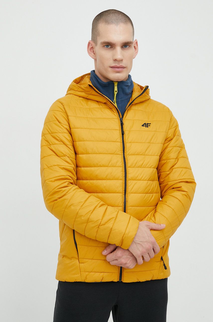 4f rövid kabát férfi, sárga, átmeneti