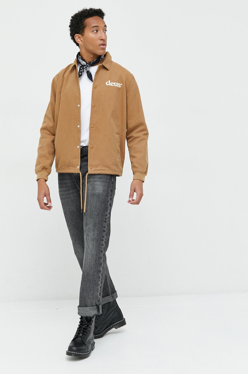 

Куртка Deus Ex Machina мужская цвет коричневый переходная oversize
