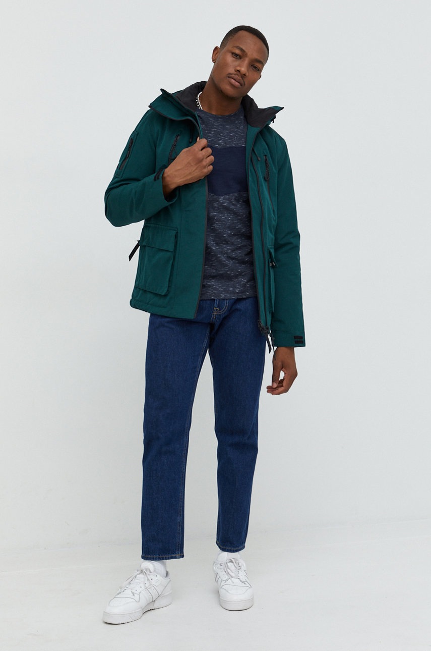 

Куртка Superdry мужская цвет зелёный переходная