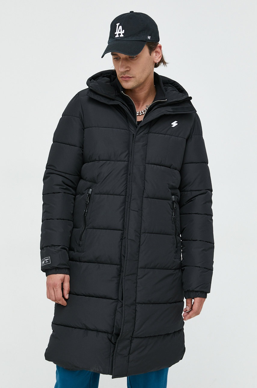 

Яке Superdry в черно със зимна изолация, Черен