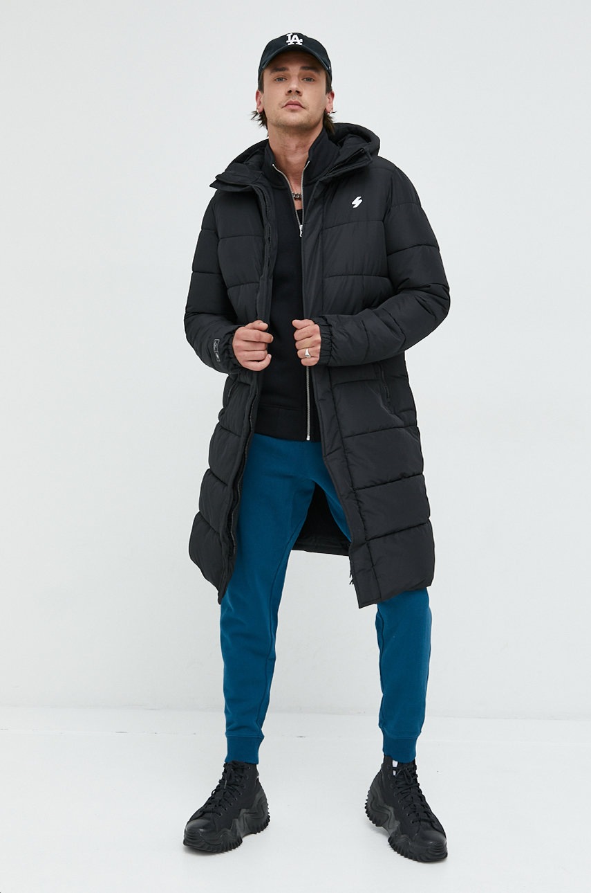 

Куртка Superdry мужская цвет чёрный зимняя