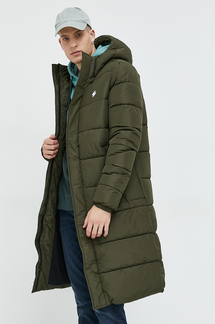 

Куртка Superdry мужская цвет зелёный зимняя