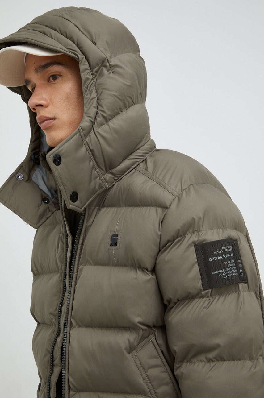 

Яке G-Star Raw в зелено със зимна изолация, Зелен
