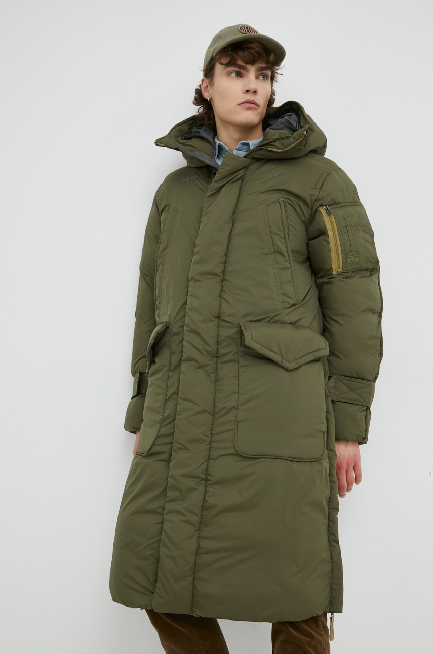 

Куртка G-Star Raw мужская цвет зелёный зимняя