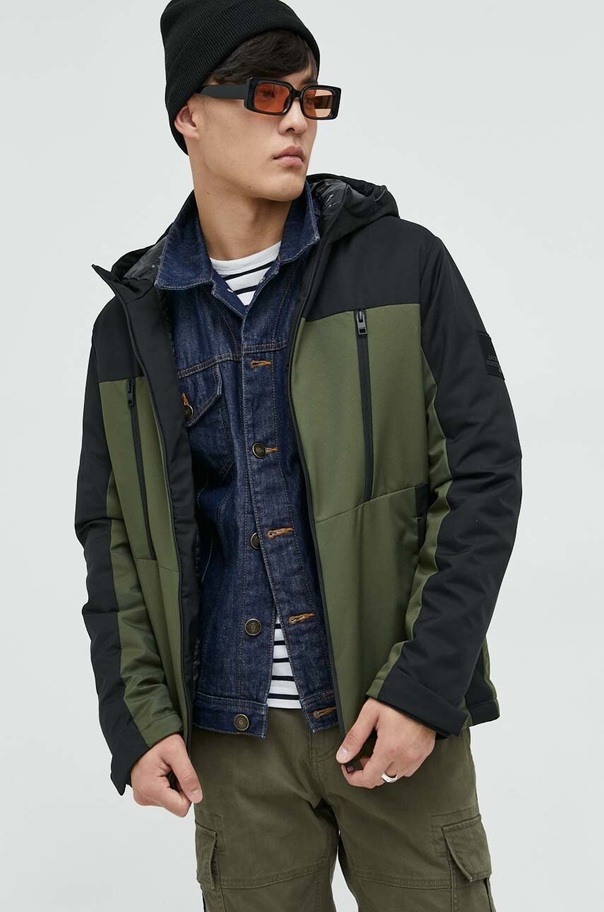 Jack & jones geaca jcoabel barbati, culoarea verde, de tranzitie